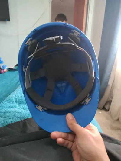 Casco de seguridad azul - miniatura 3