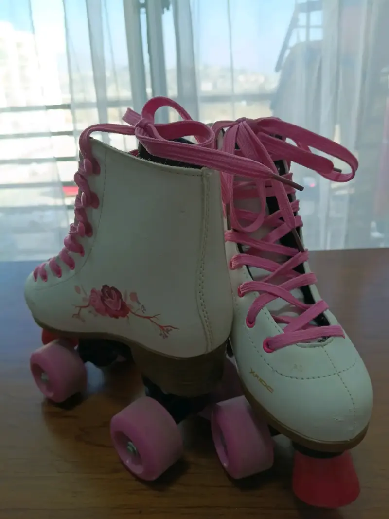 Patines de cuatro ruedas rosa talla 36 - 4