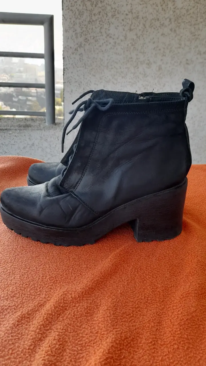 Botines negros de cuero - 6