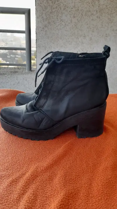 Botines negros de cuero - miniatura 6