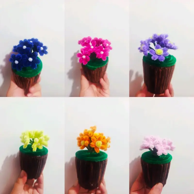 Mini macetas decorativas de flores