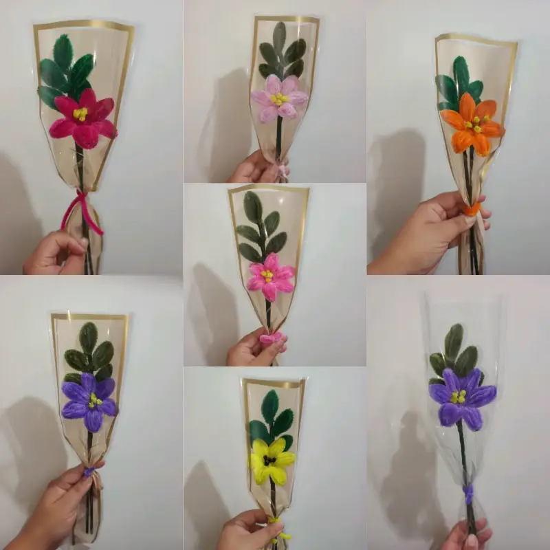 Flores de limpiapipas