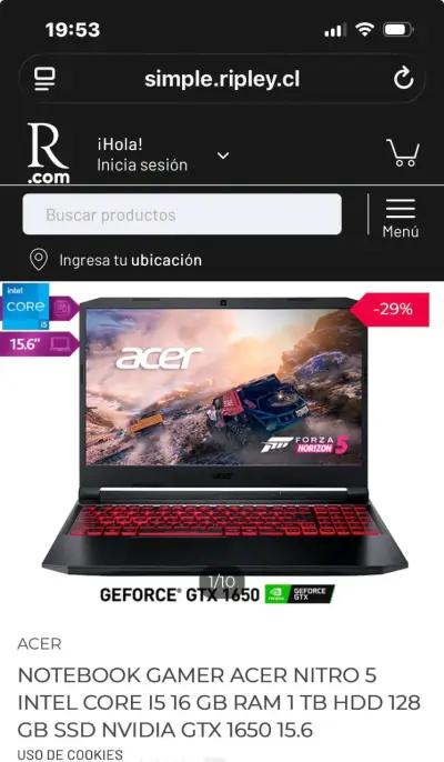 Laptop gaming Acer Nitro 5 - miniatura 2