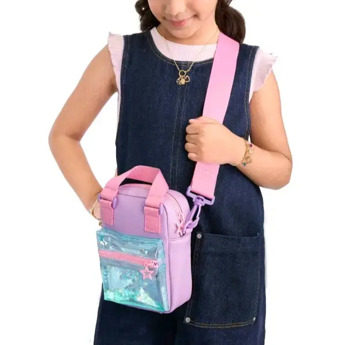 Mini bolso morado con estrellas - 4