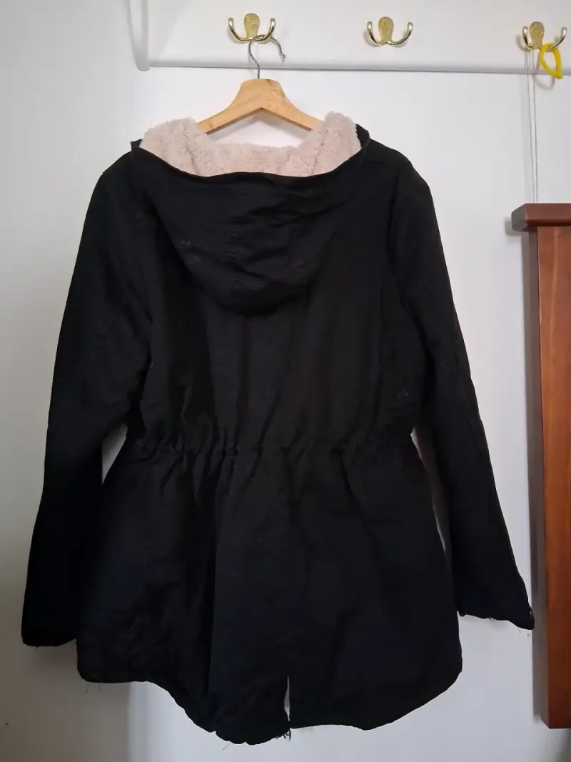 Parka negra con forro XL - 2