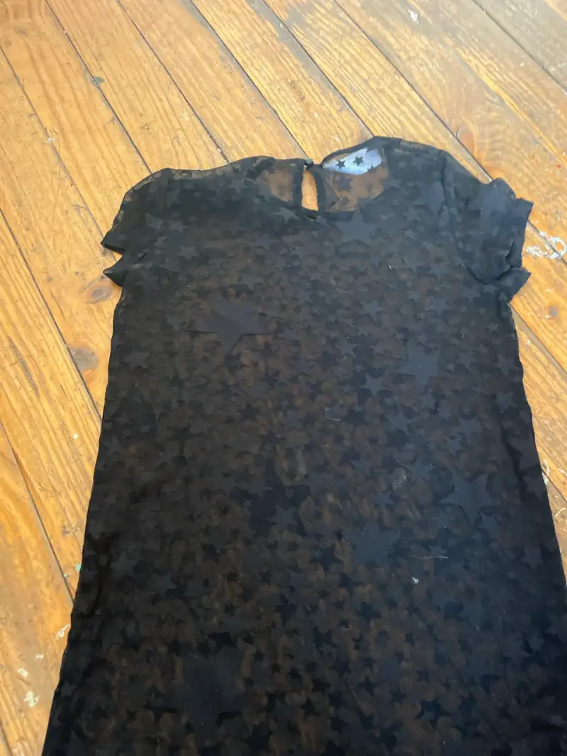 Vestido mini negro con estrellas - 2