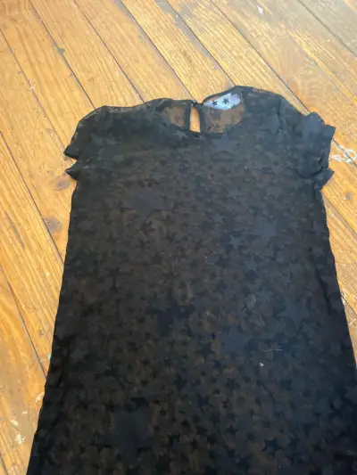 Vestido mini negro con estrellas - miniatura 2