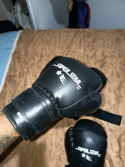 Guantes de boxeo Super Star negros - miniatura 5