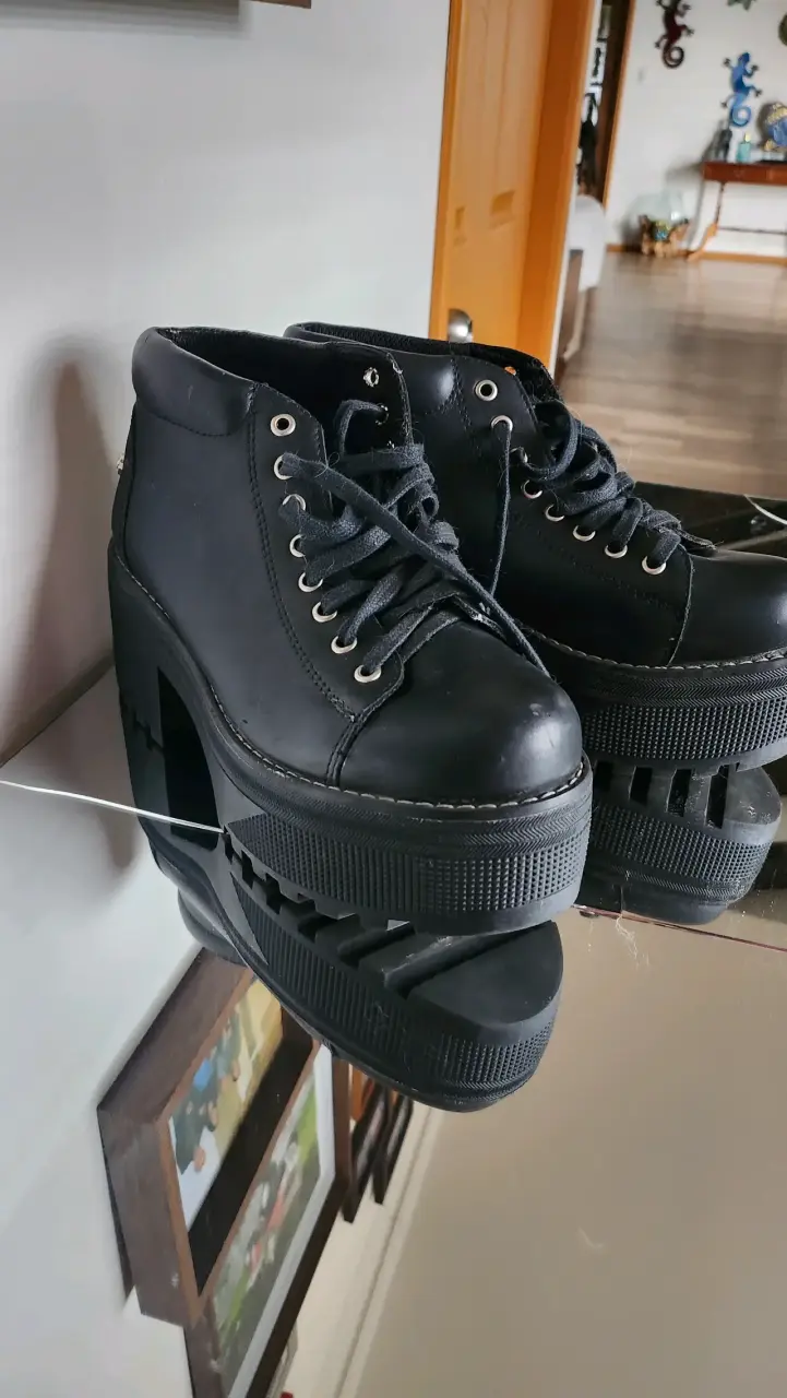 Botines negros plataforma talla 39 - 2