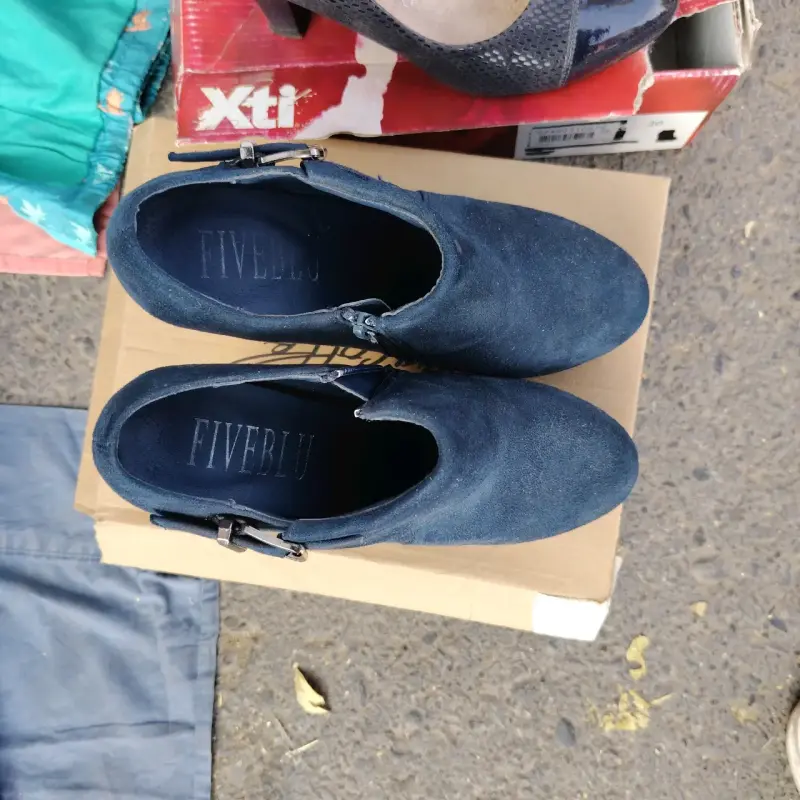 Botines azules de gamuza - 3