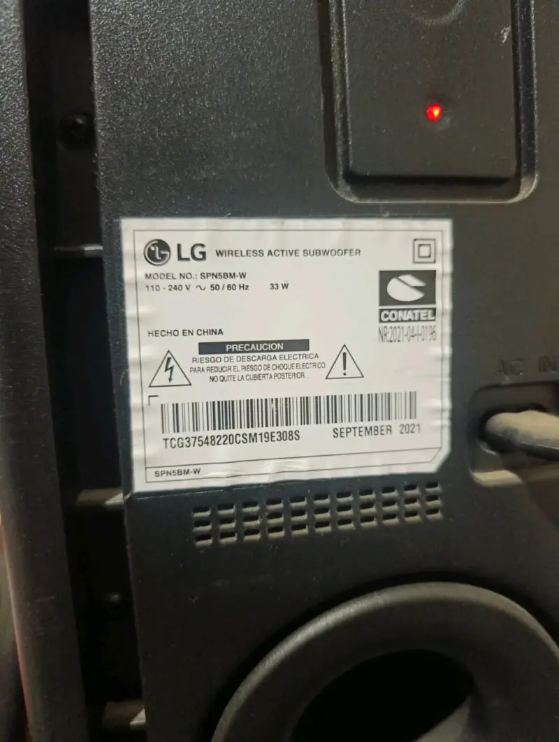 Subwoofer activo inalámbrico LG - 1