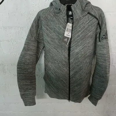 Polerón gris con capucha Adidas - miniatura 1
