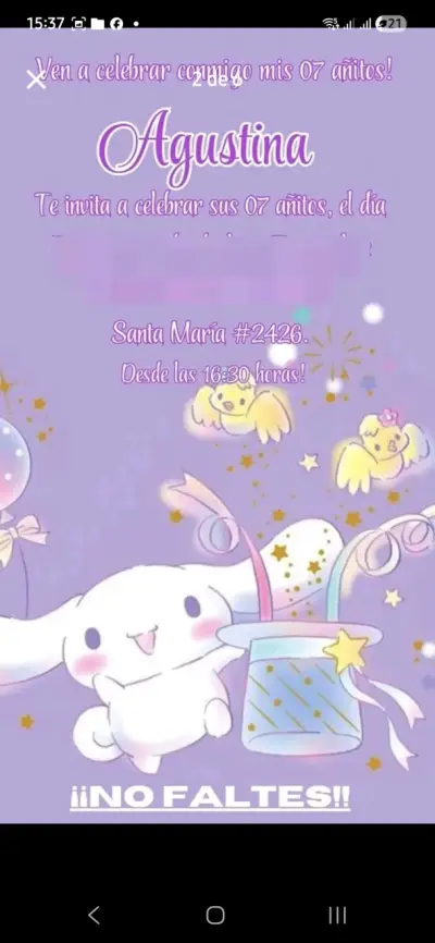 Invitación de cumpleaños - miniatura 2