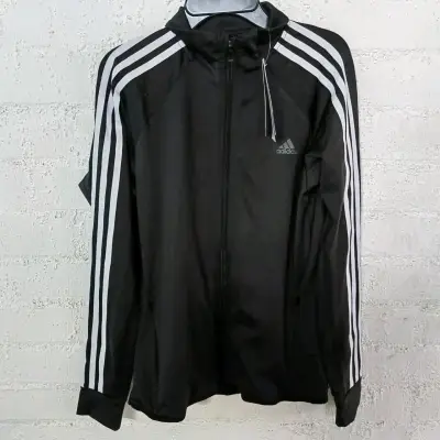 Poleron deportivo negra Adidas - miniatura 1