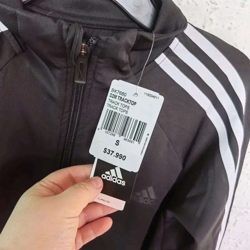 Poleron deportivo negra Adidas - 3