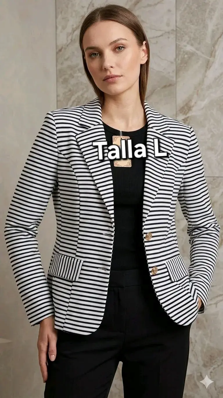Blazer a rayas mujer talla L