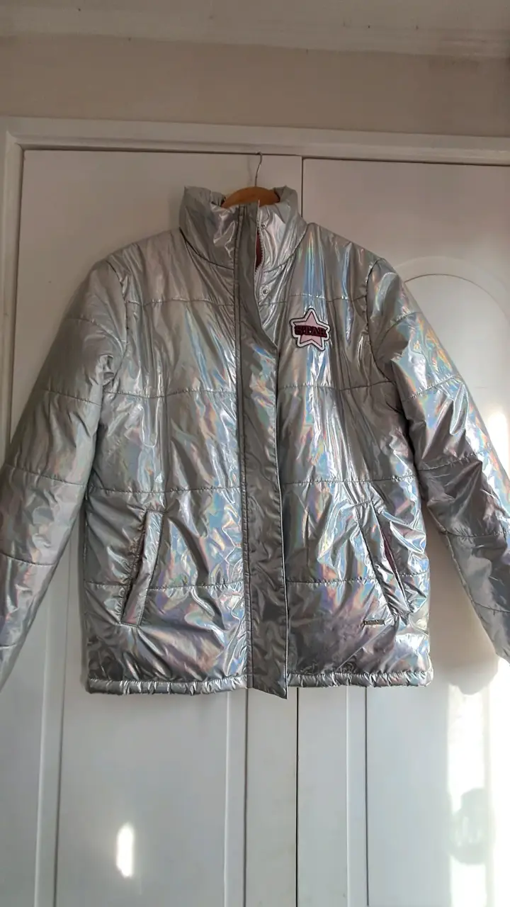 Chaqueta plateada reflectante