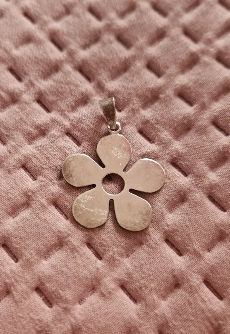 Colgante de flor plata - 1