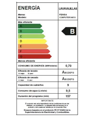 Lavavajillas Fensa - miniatura 2