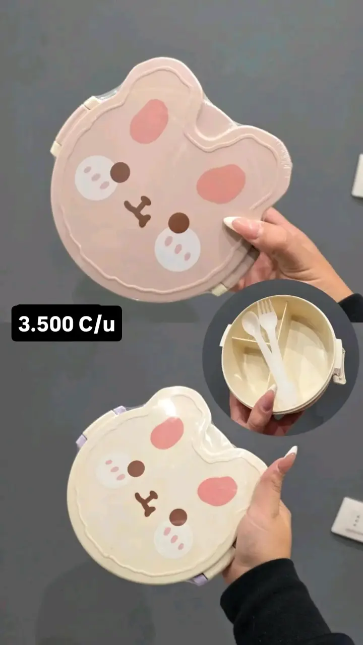Lonchera infantil con diseño de oso