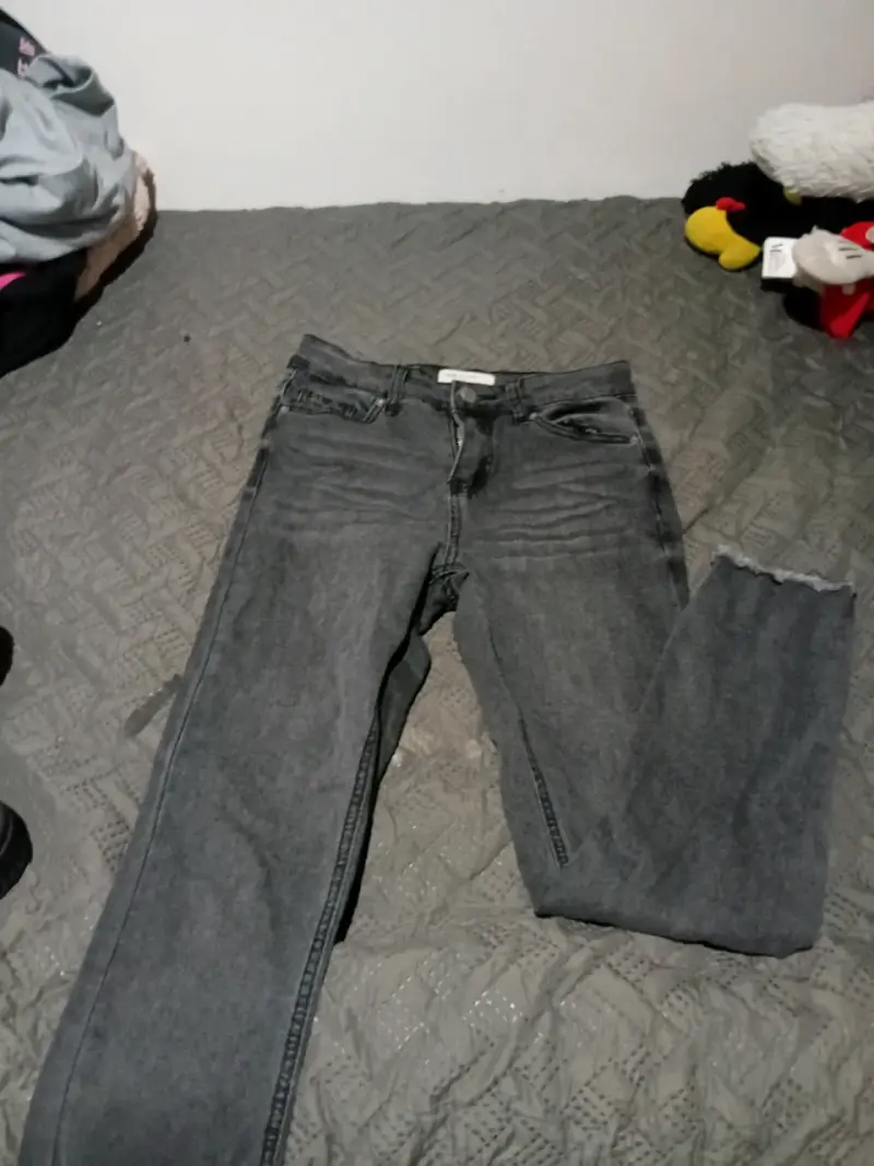Jeans gris oscuro mujer