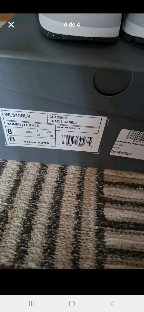 Zapatillas deportivas negras New Balance talla 38 - 3
