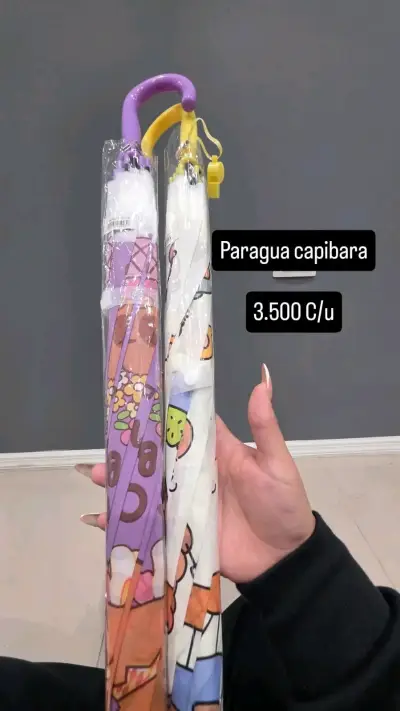 Paraguas con diseño capibara Y Labubu - miniatura 1