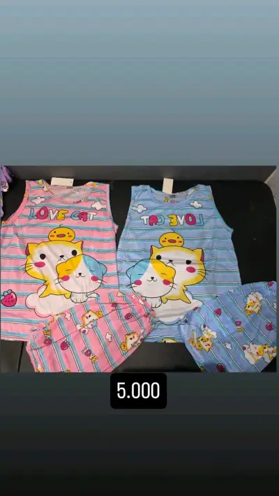 Pijamas infantiles con estampado de conejo - miniatura 2