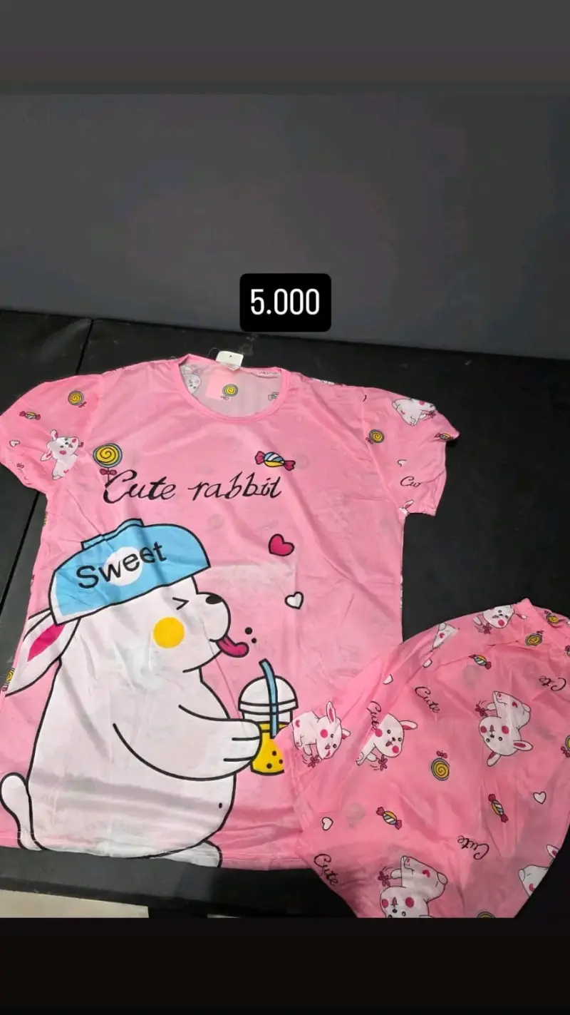 Pijama rosado conejo dulce