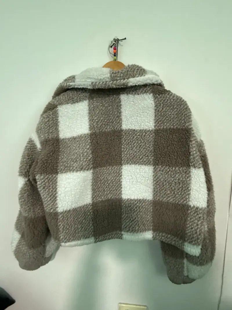 Chaqueta de teddy a cuadros - 3