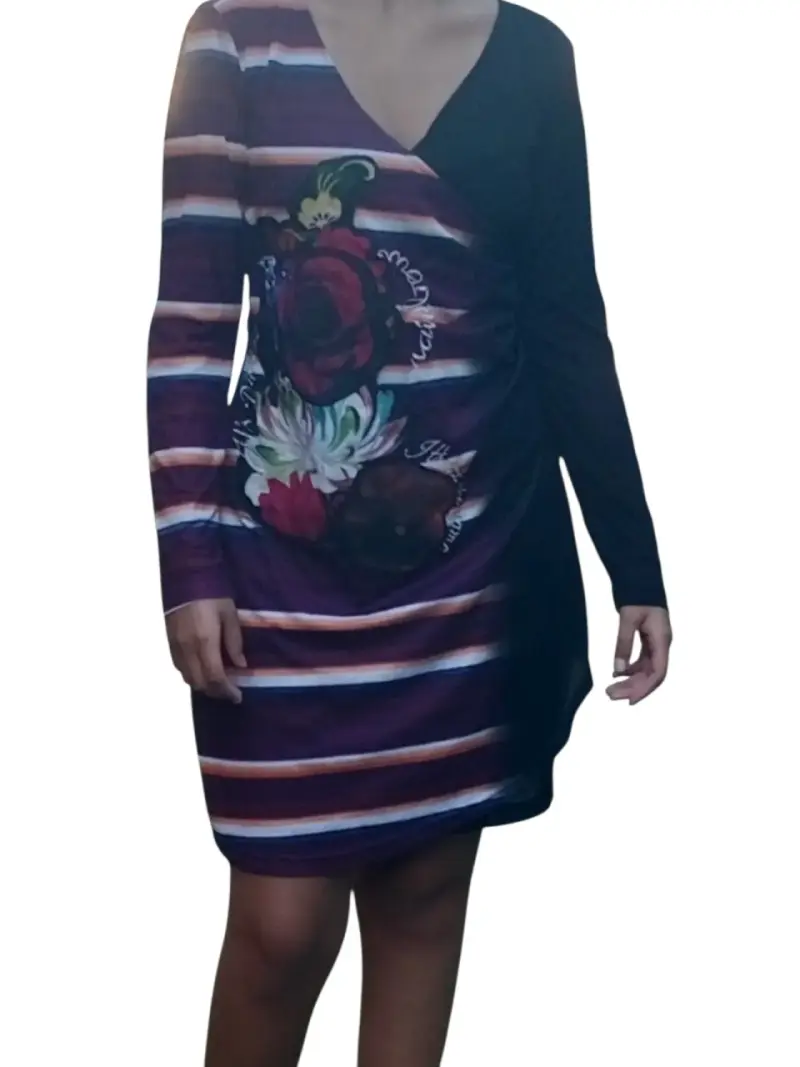 Vestido floral de manga larga - 4