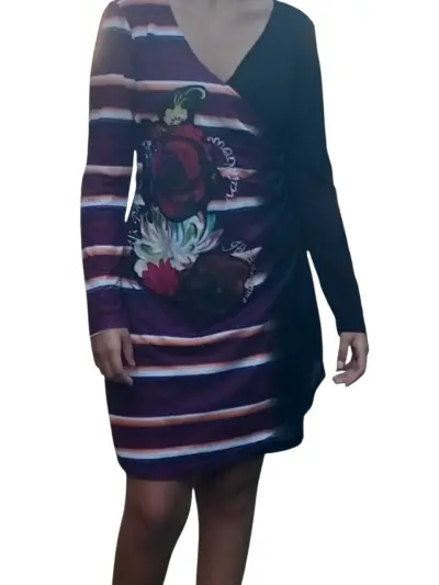 Vestido floral de manga larga - miniatura 4