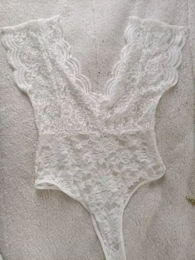 Body blanco de encaje - miniatura 1