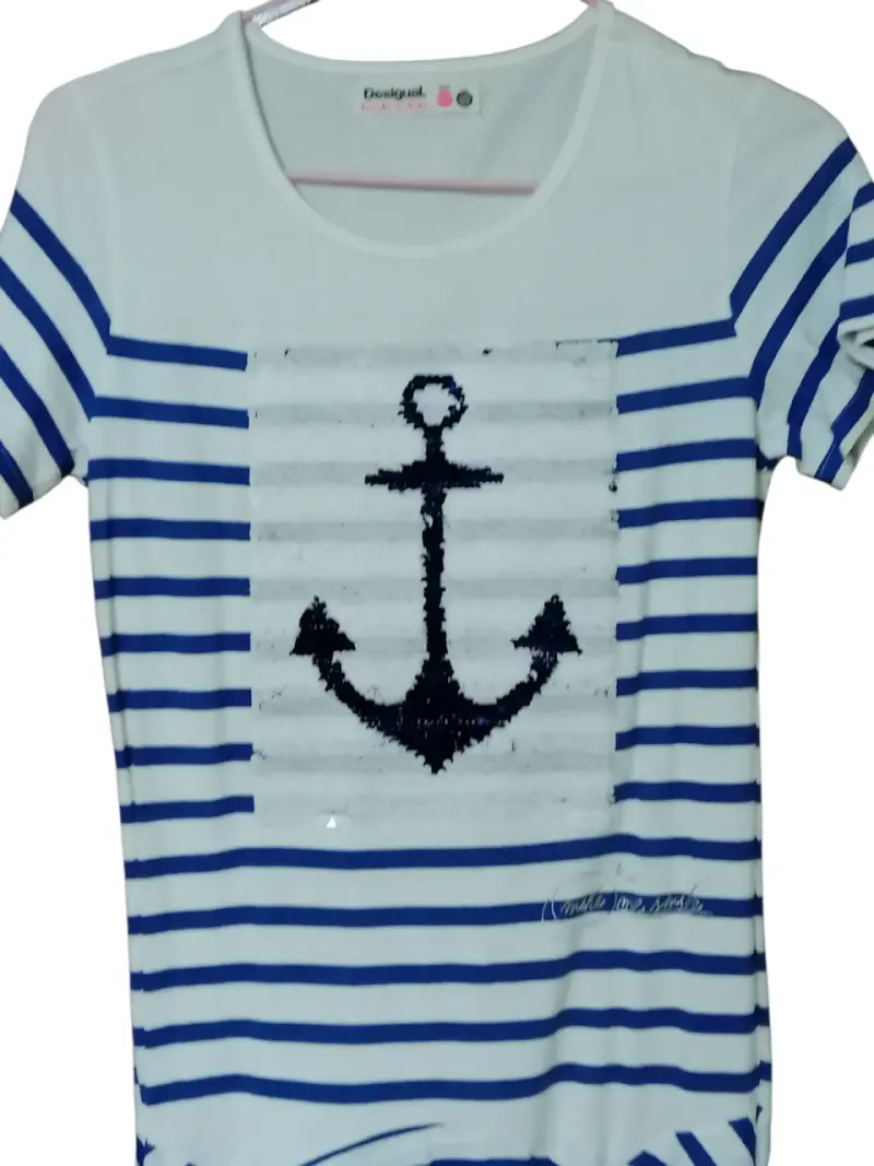 Vestido a rayas azul Desigual talla 13 - 3