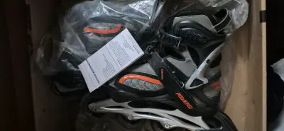 Patines en línea Powerslide gris y naranja - miniatura 1