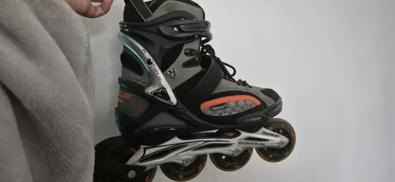 Patines en línea Powerslide gris y naranja - 3