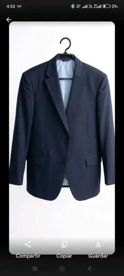 Blazer azul marino elegante - miniatura 1