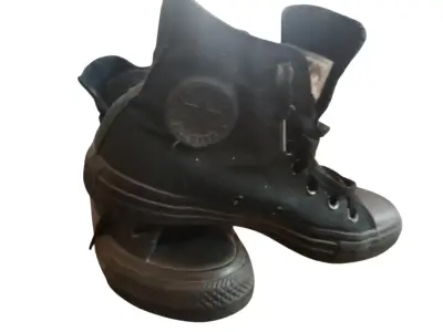 Zapatillas negras de lona Converse - miniatura 3