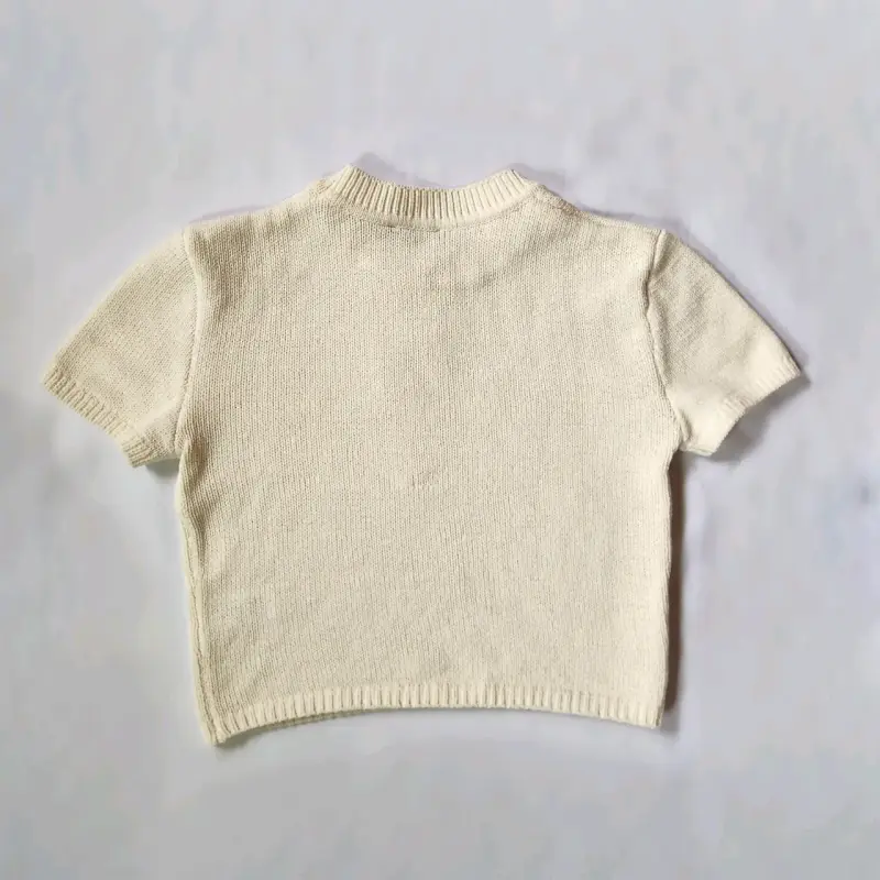 Polera blanca de punto Zara Retorno - 2