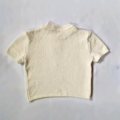 Polera blanca de punto Zara Retorno - miniatura 2