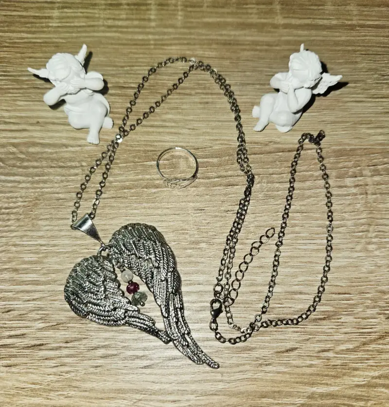 Pack collar y Anillo de Alas de ángel - 3