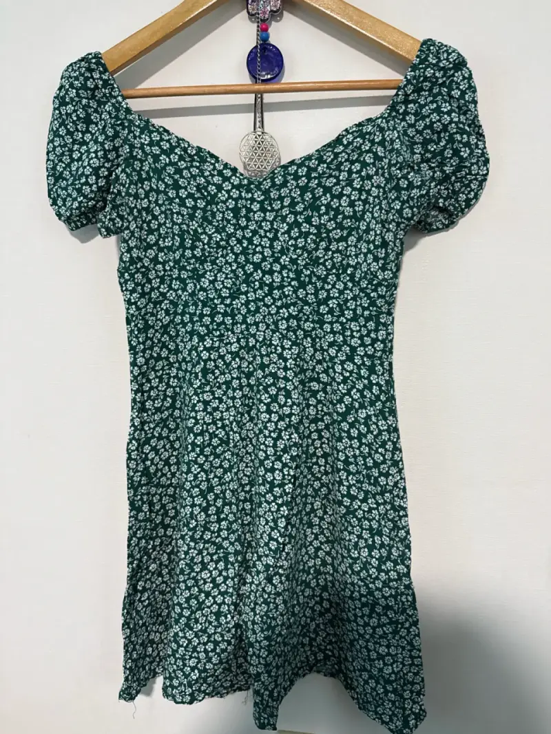 Vestido floral verde - 1