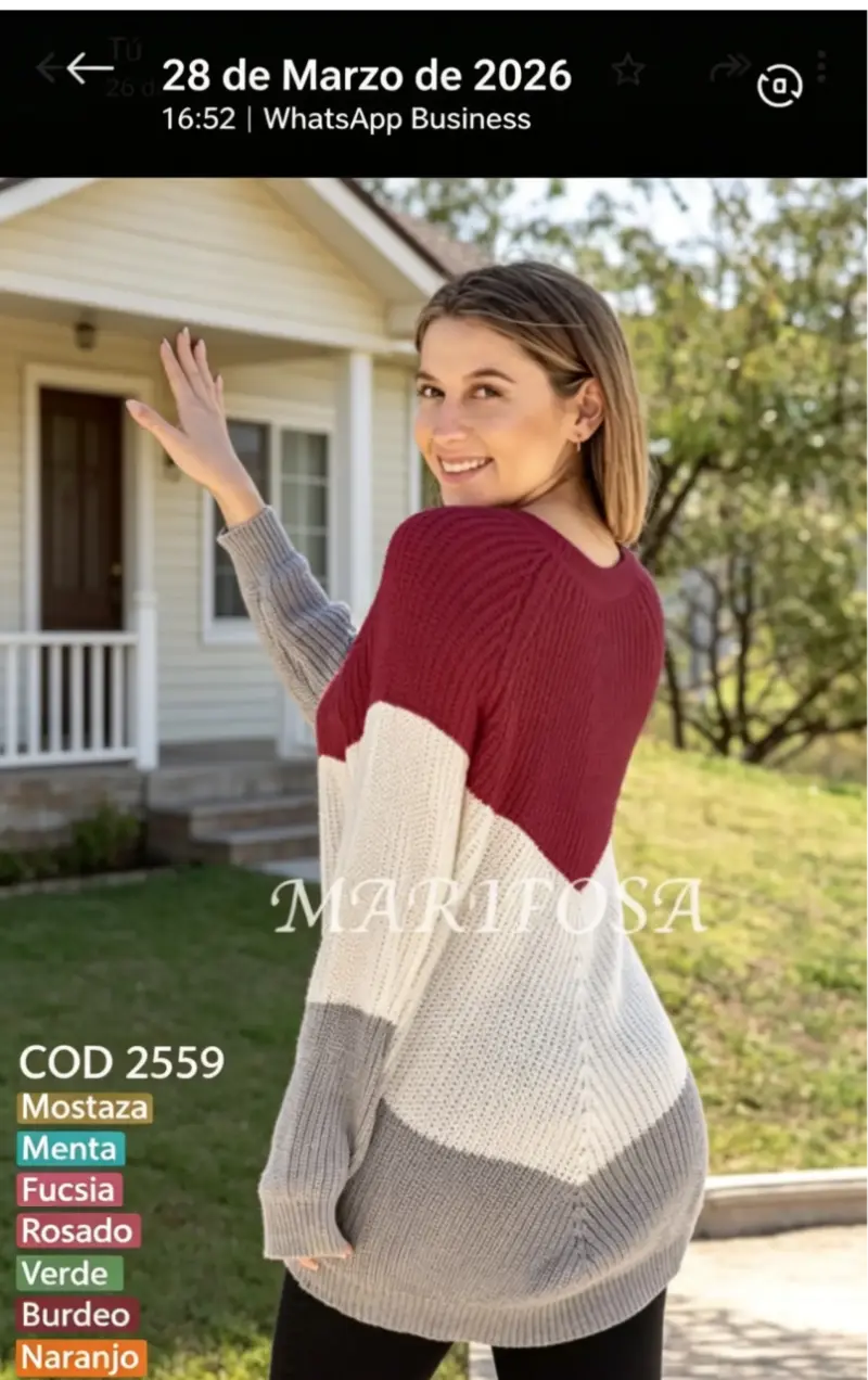 Sweaters multicolor con botones - 2
