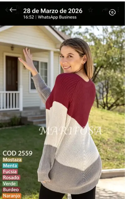 Sweaters multicolor con botones - miniatura 2