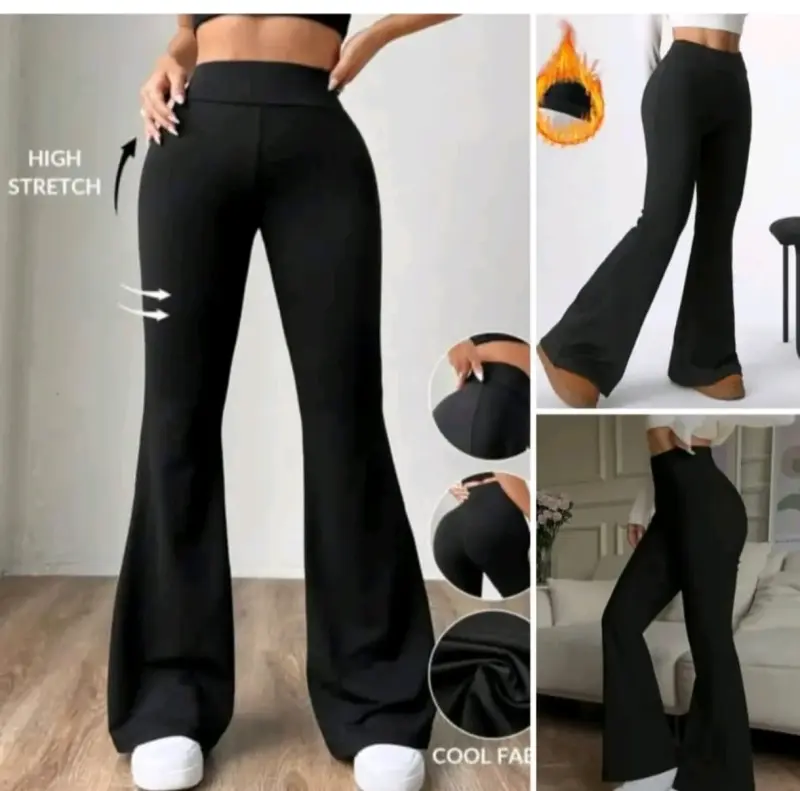 Pantalones de campana negros