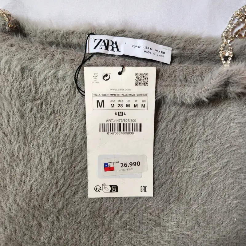 Top gris con tirantes trenzados Zara retorno - 3