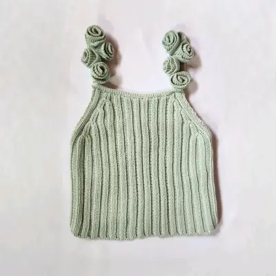 Top tejido verde claro Zara retorno - miniatura 1