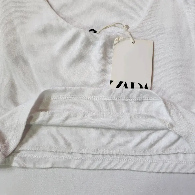Polera blanca un hombro Zara retorno - 4