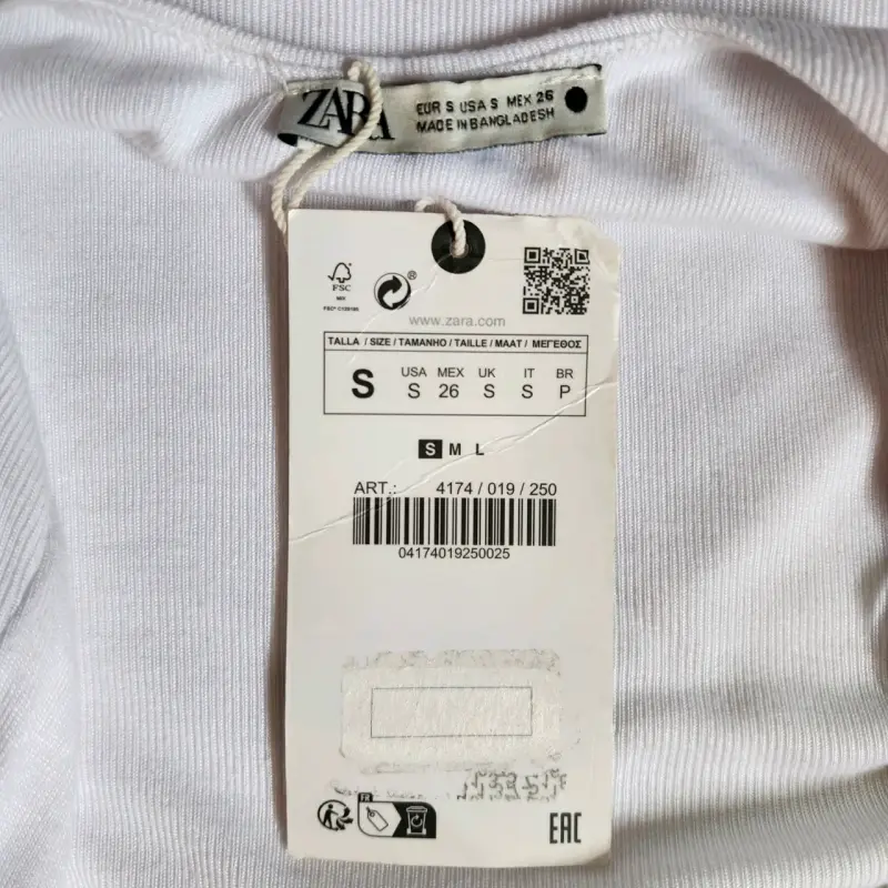Polera blanca un hombro Zara retorno - 5