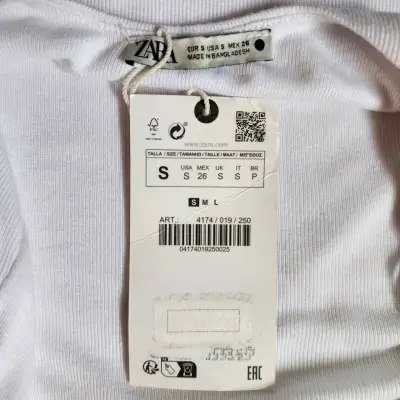 Polera blanca un hombro Zara retorno - miniatura 5